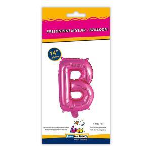 Palloncino mylar lettera “B” Fucsia 14 inch 35 cm – Idea Palloncini