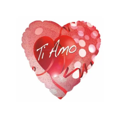 Mylar Ti Amo Ribbon Pz.1 Mylar Cuore 18" Cm.45