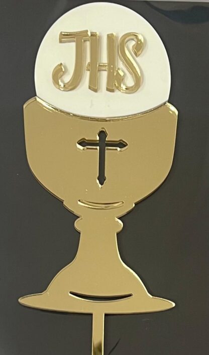 Cake Topper Plexiglass oro-Calice